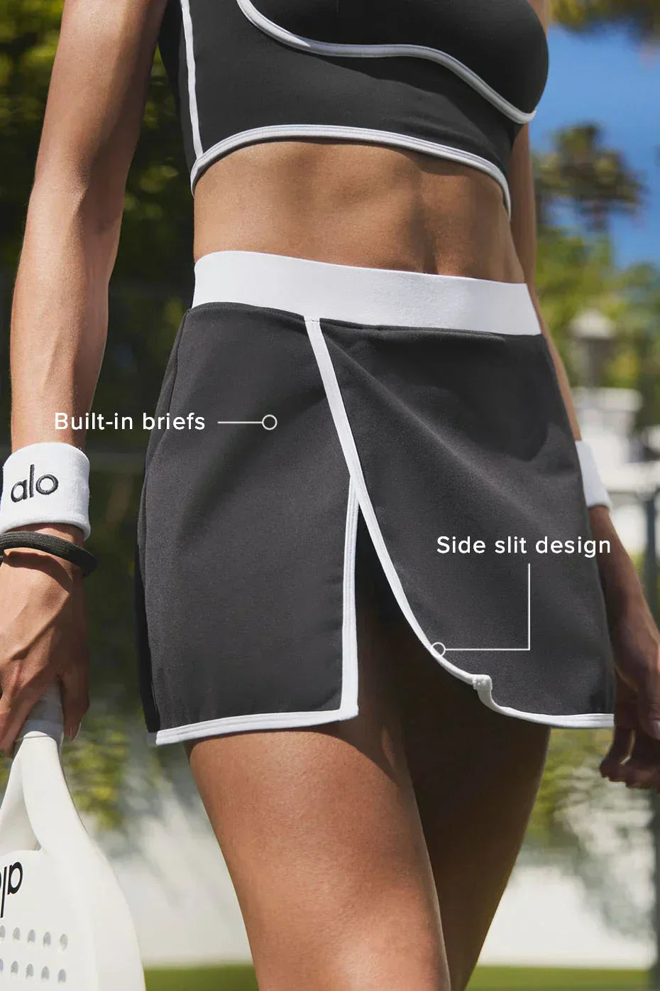 Airbrush gestroomlijnde rok - zwart/wit