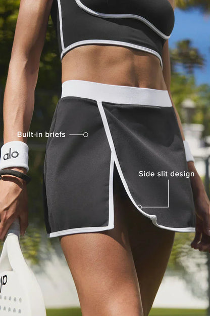 Airbrush gestroomlijnde rok - zwart/wit