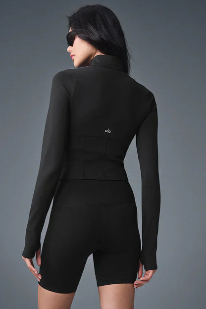 Airbrush Corset Full Zip Jacket - Zwart